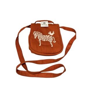 egyptian Orange Crossbody Purse Bag Souvenir Zebra‎ Tukul Crafts